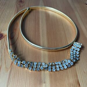 gold jewel belt with shiny stone, a little elastic, good quality